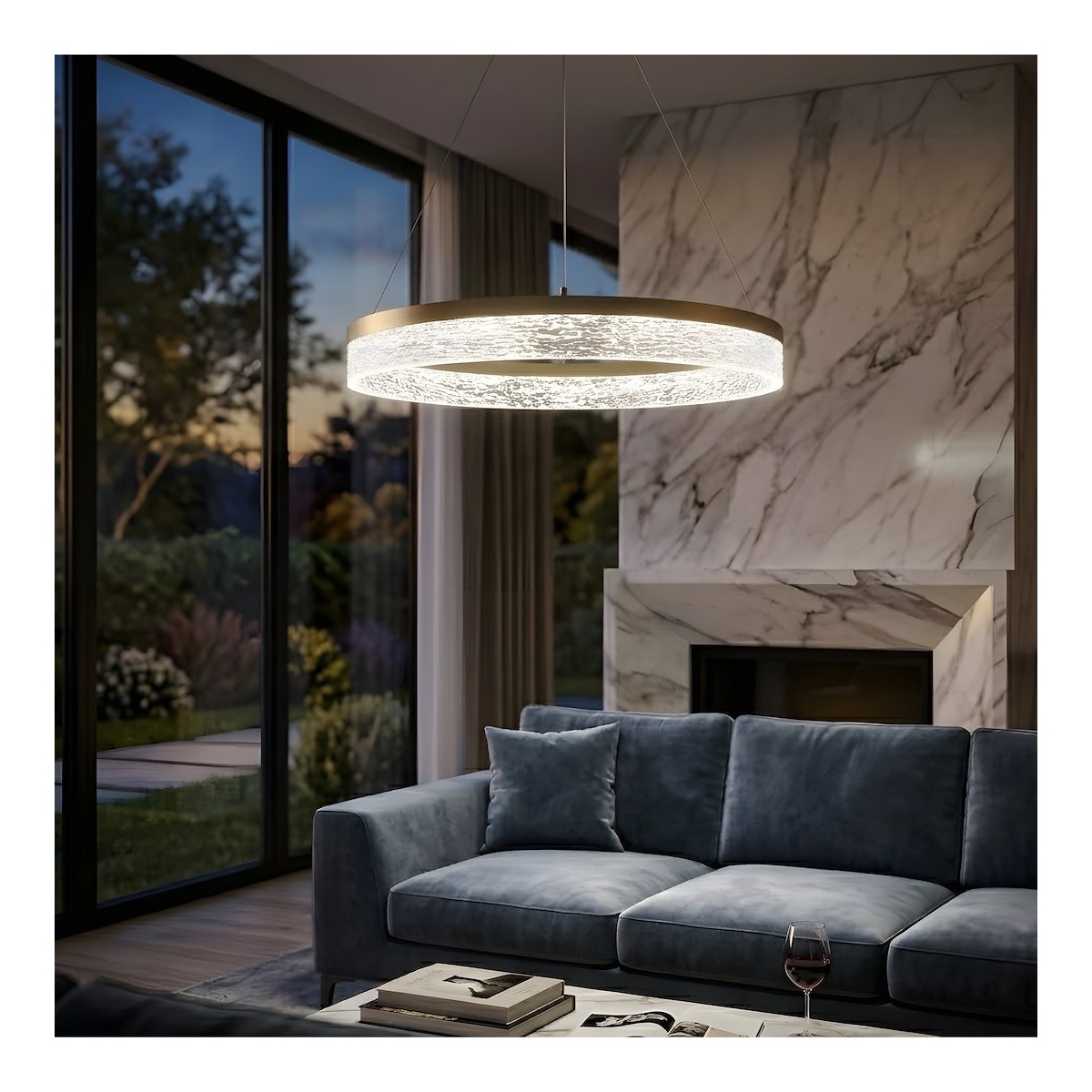 MiLagro ML2240 złota lampa wisząca LED