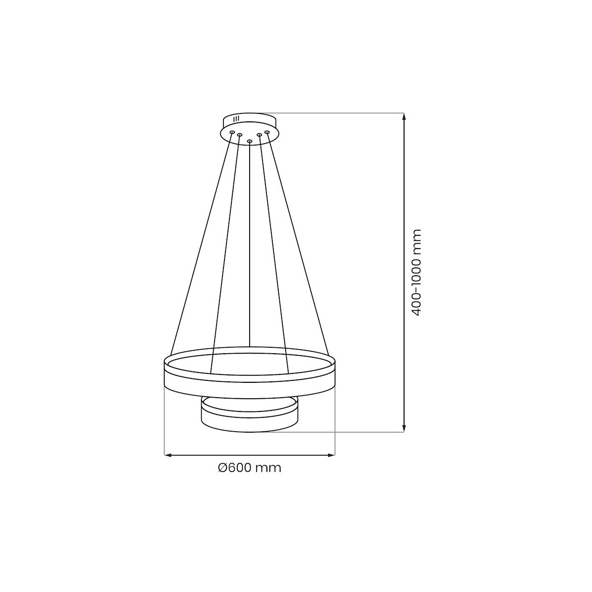 MiLagro ML2241 lampa wisząca LED GOLD