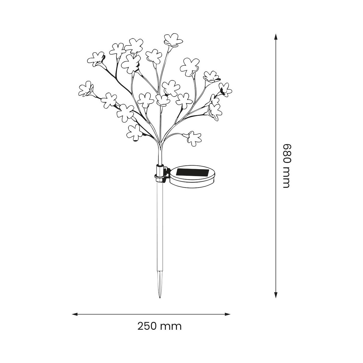 MiLagro EKO2497 solarna lampa Tree RGB