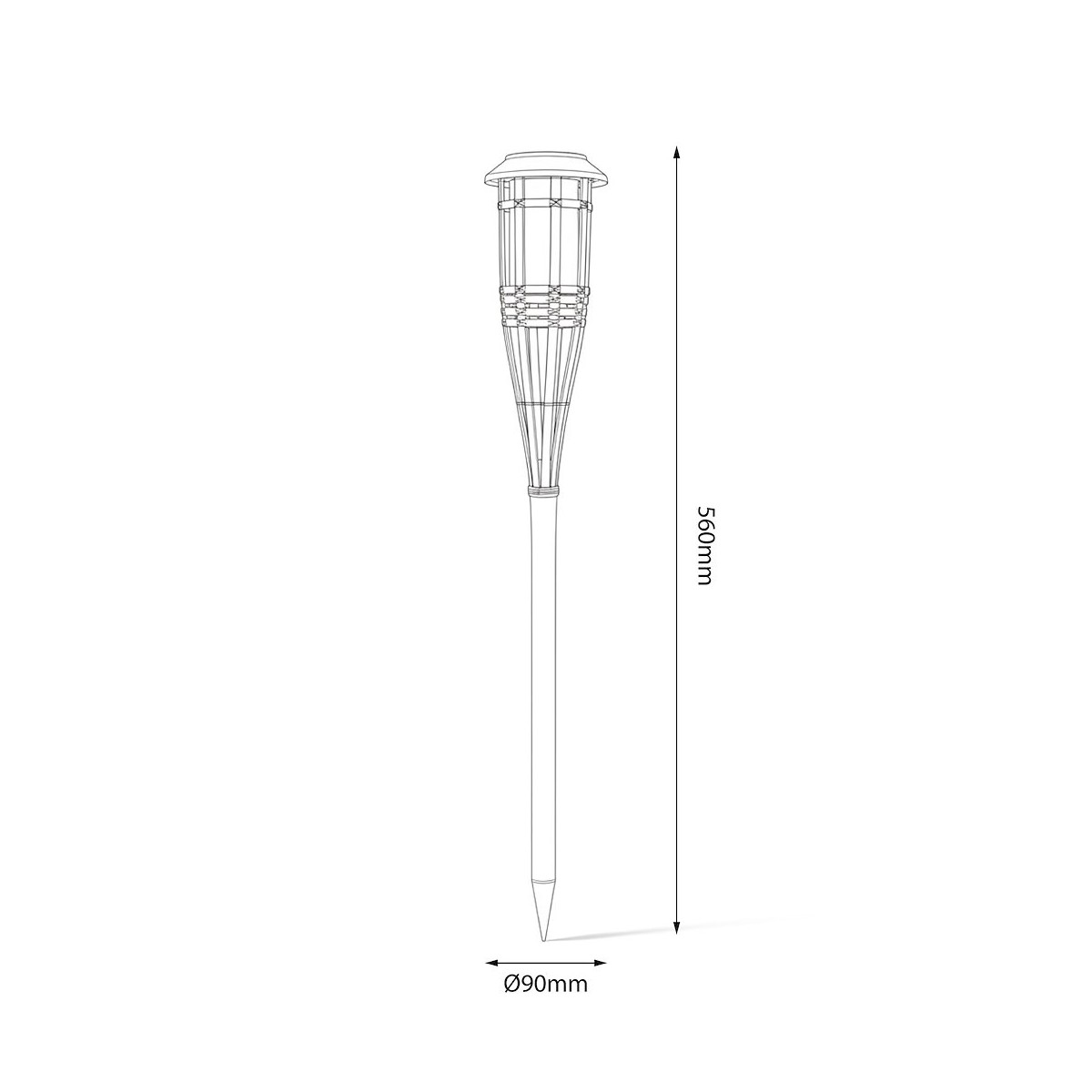 MiLagro EKO2503 solarna lampa Bamboo