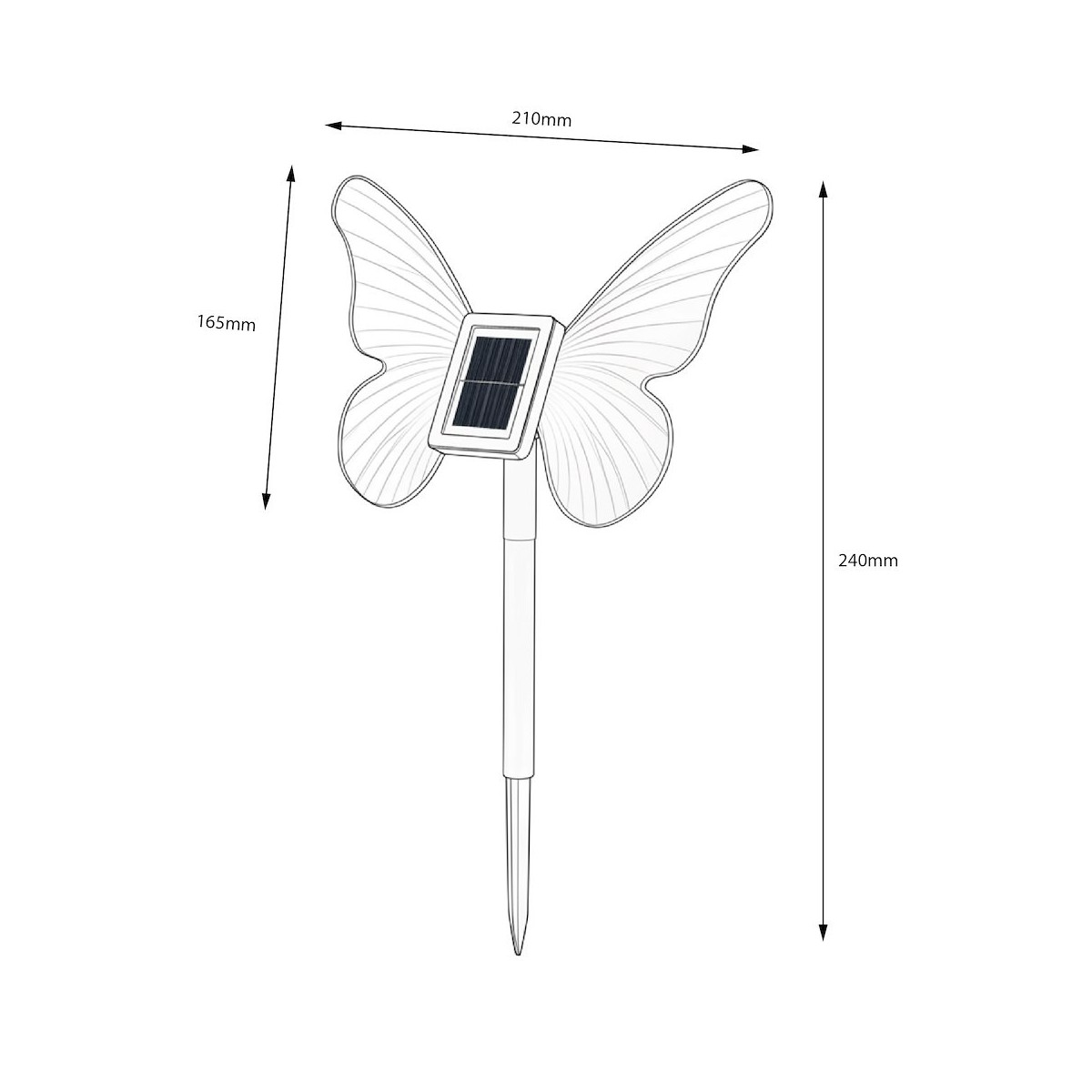 MiLagro EKO2504 lampka solarna Butterfly RGB