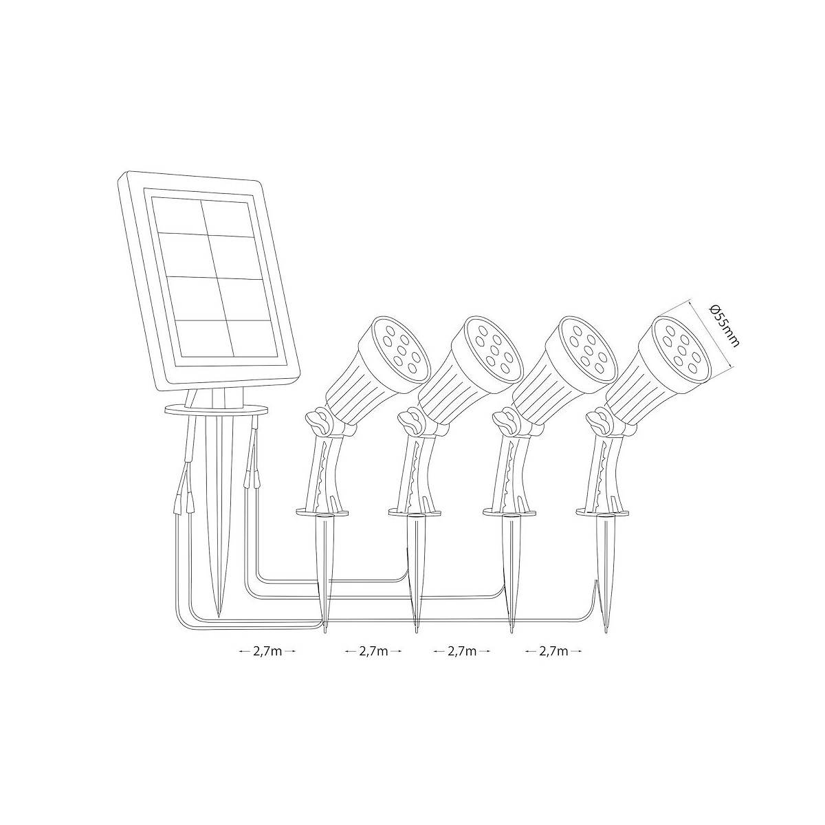 MiLagro EKO2506 reflektory solarne LED