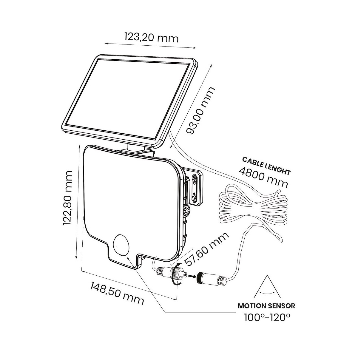 MiLagro EKO2507 naświetlacz solarny LED