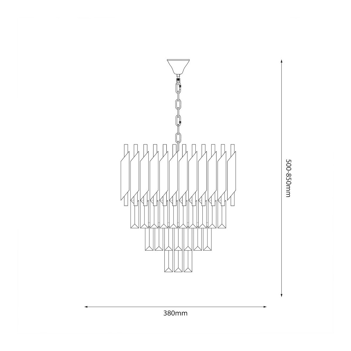 MiLagro ML2519 żyrandol Cristal Chrome