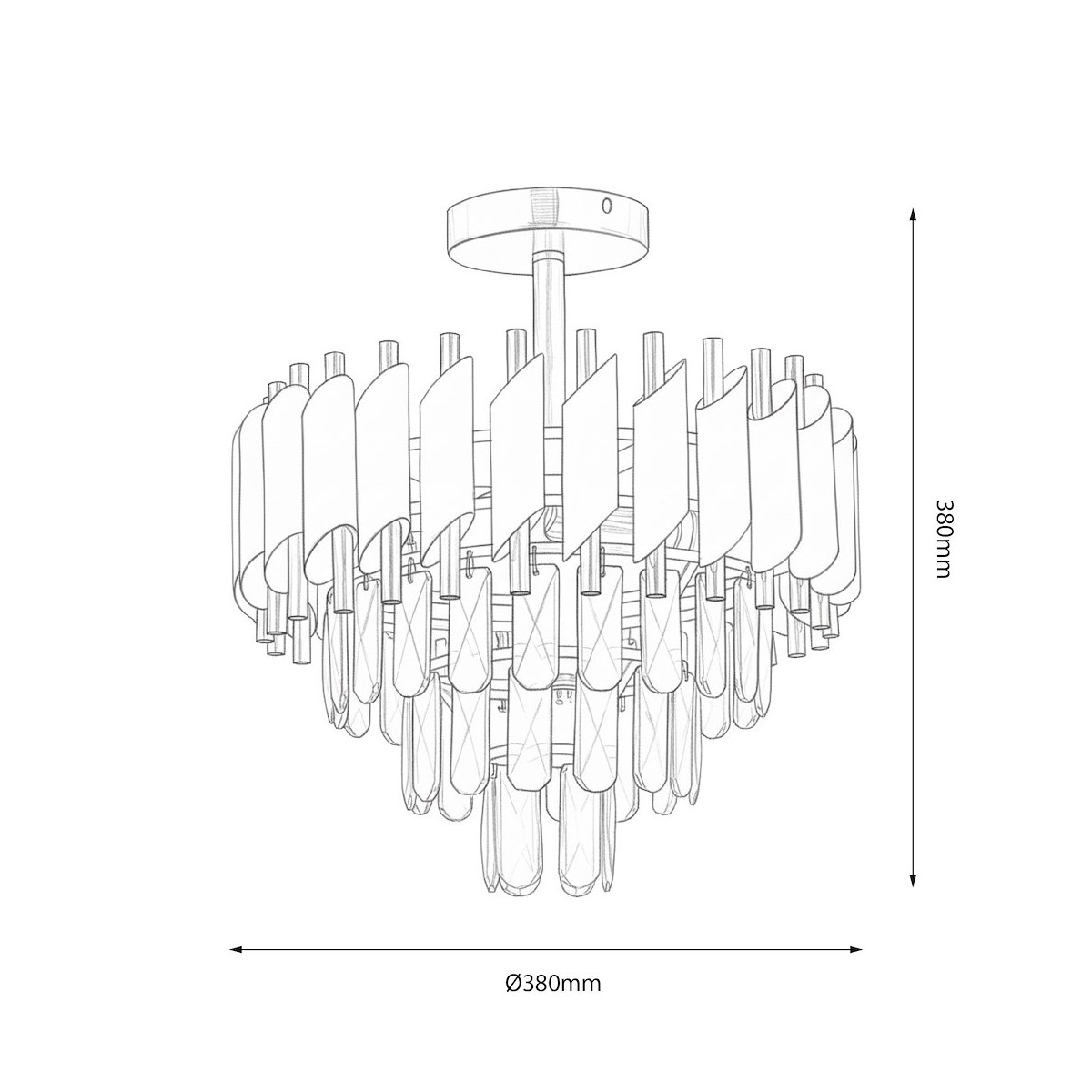 MiLagro ML2562 lampa sufitowa Cristal