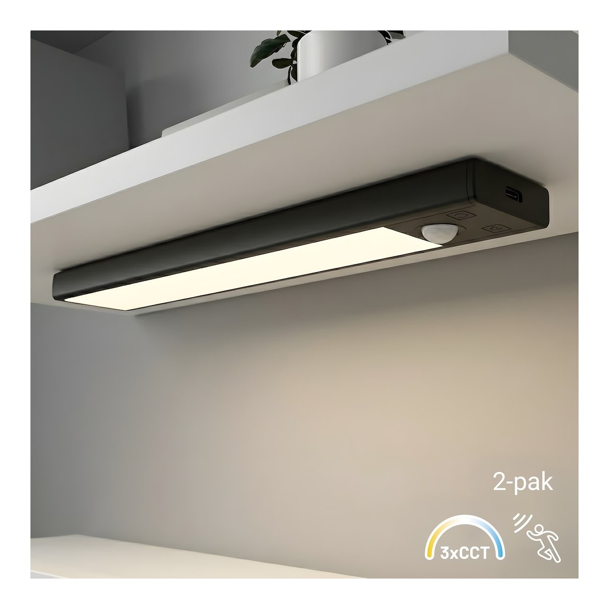 MiLagro EKB2578 czarne lampki LED