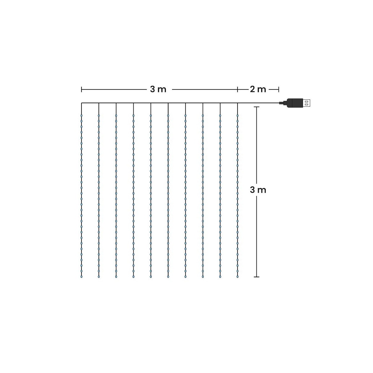 MiLagro EKG2681 kurtyna LED USB