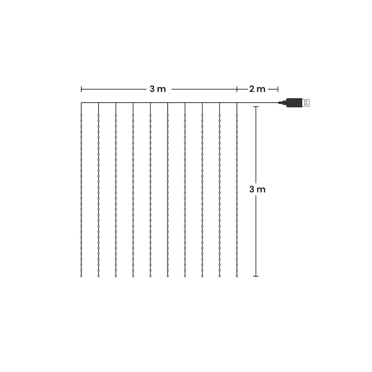 MiLagro EKG2682 kolorowa kurtyna LED