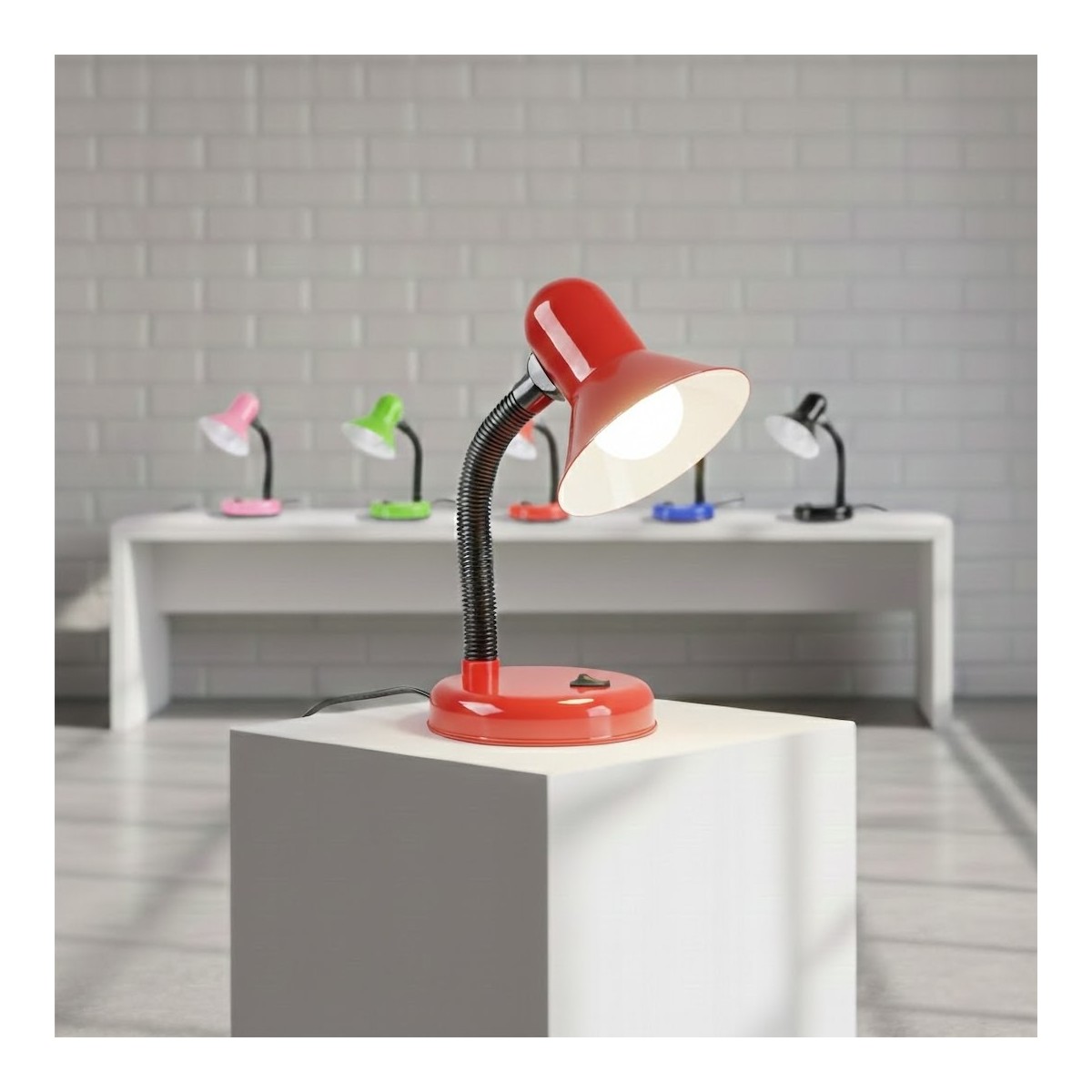 MiLagro ML2571 czerwona lampka biurkowa
