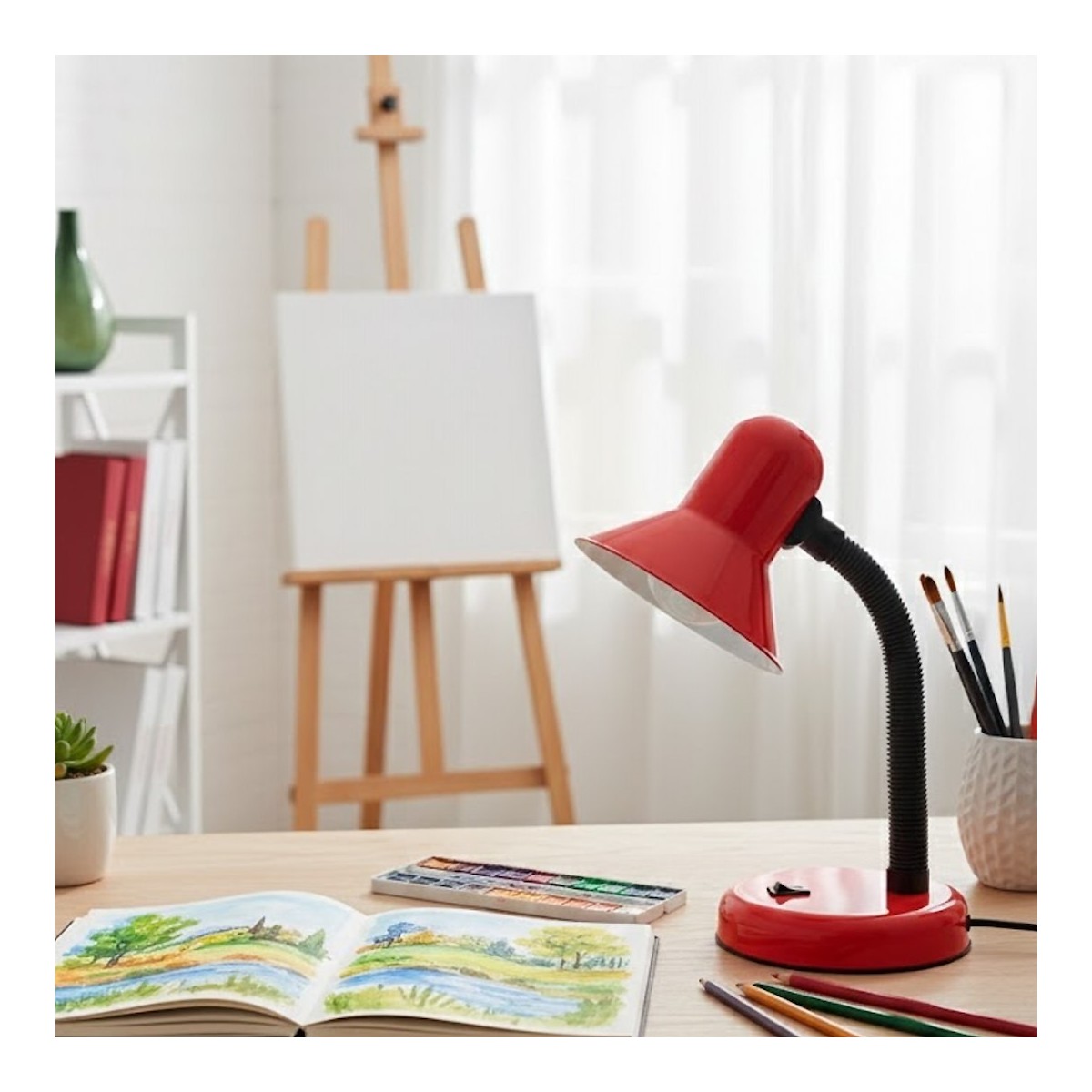 MiLagro ML2571 czerwona lampka biurkowa