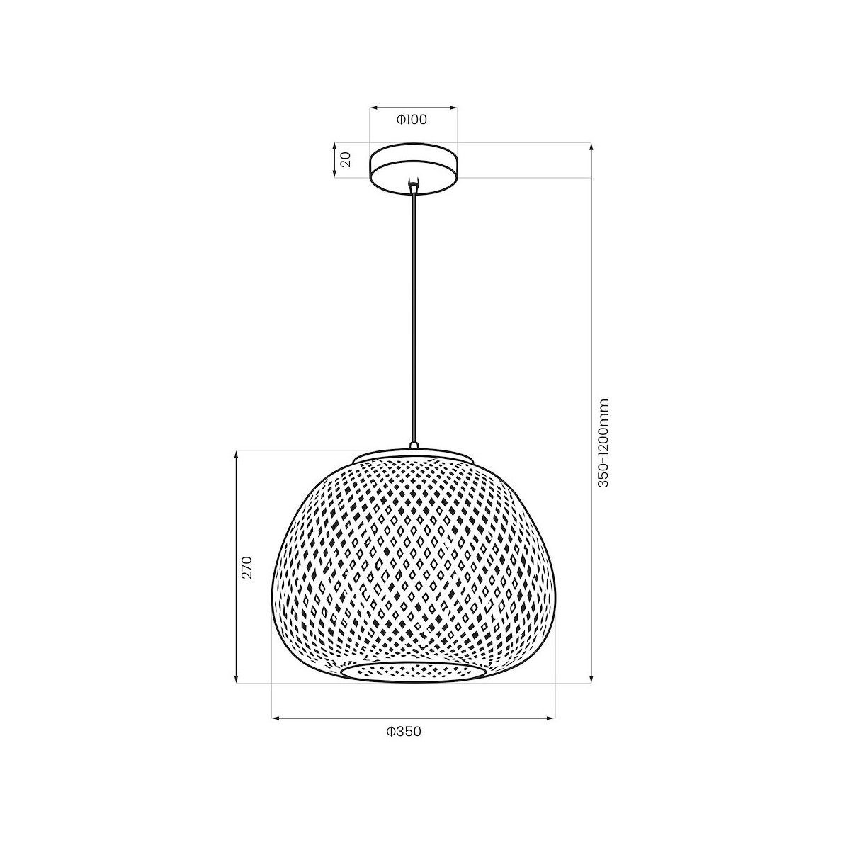 MiLagro ML2585 lampa wisząca boho