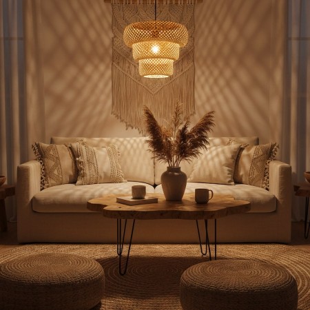 MiLagro ML2586 lampa bambusowa boho