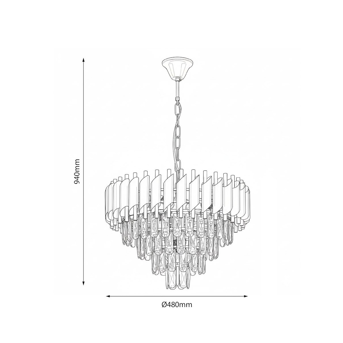 MiLagro ML2582 żyrandol glamour Cristal