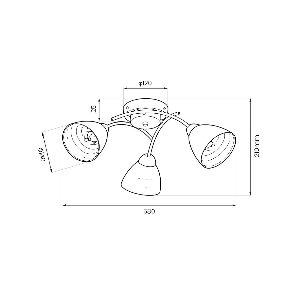 MiLagro ML2758 lampa sufitowa CLARA