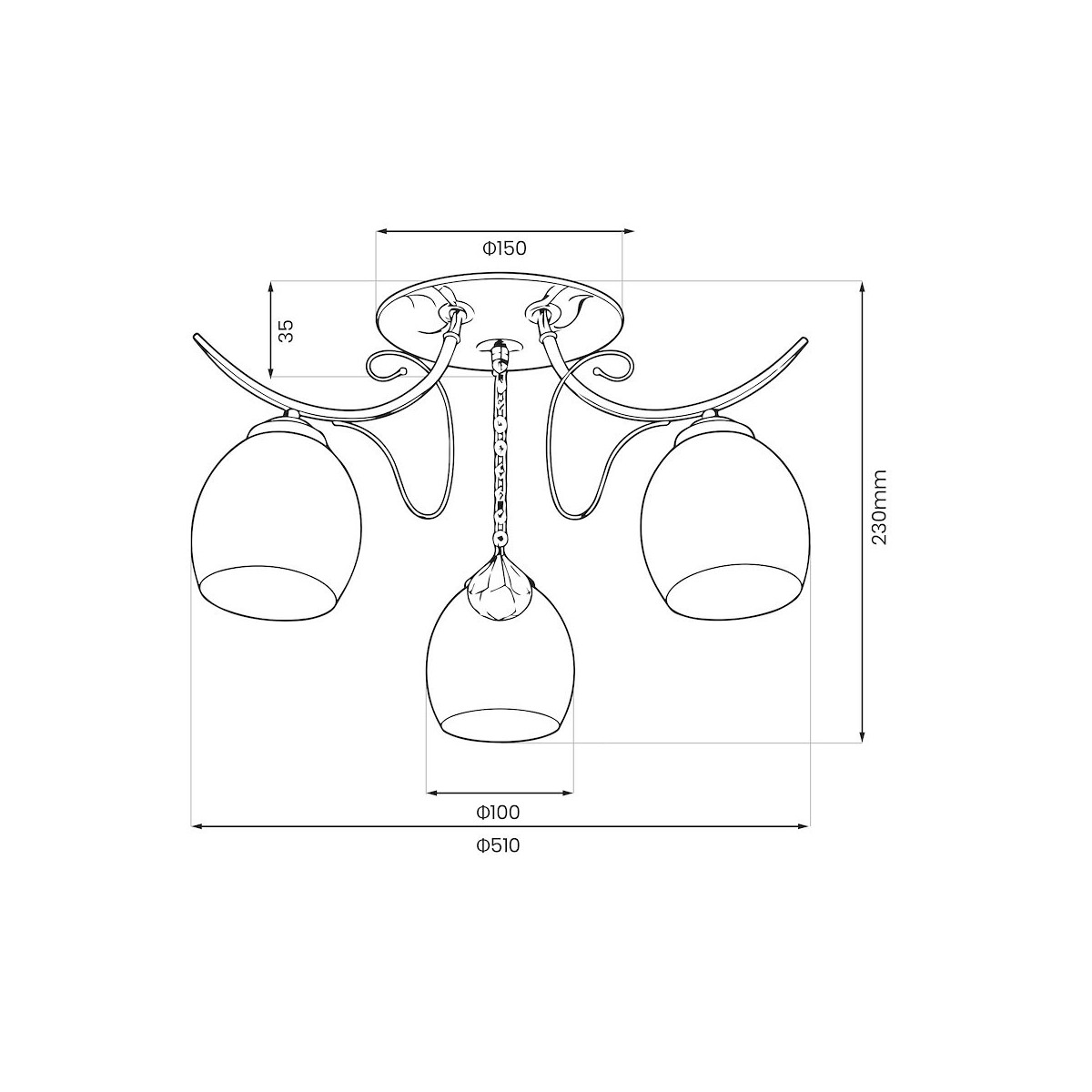 MiLagro ML2762 lampa sufitowa ELLA