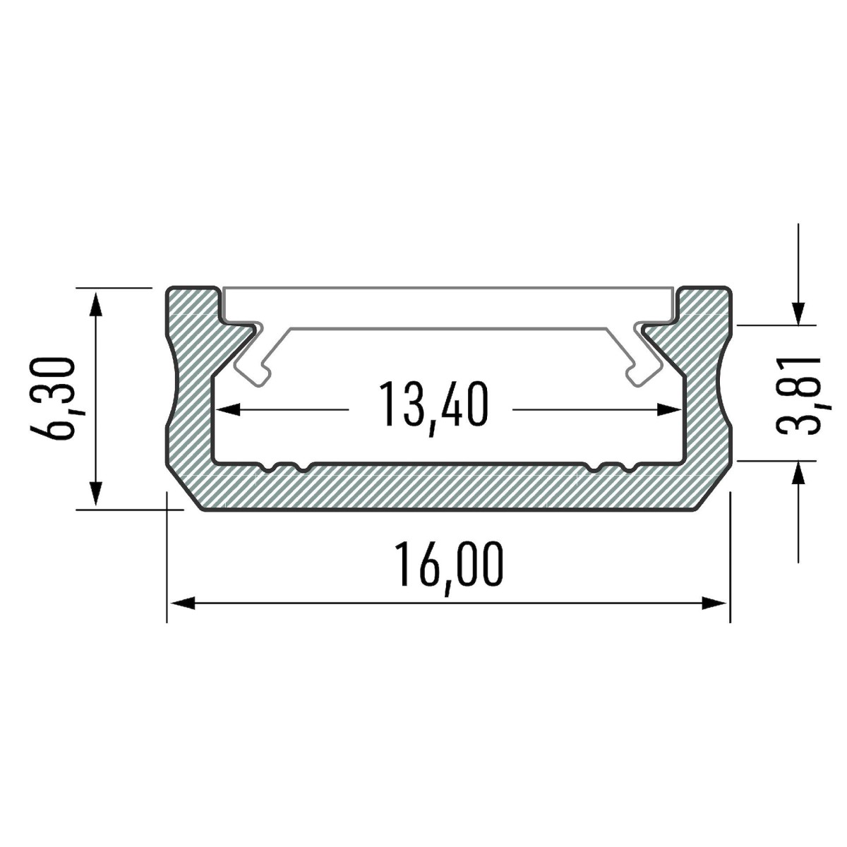 MiLagro EKPR0088 profil LED typ D 2m unikalne oświetlenie