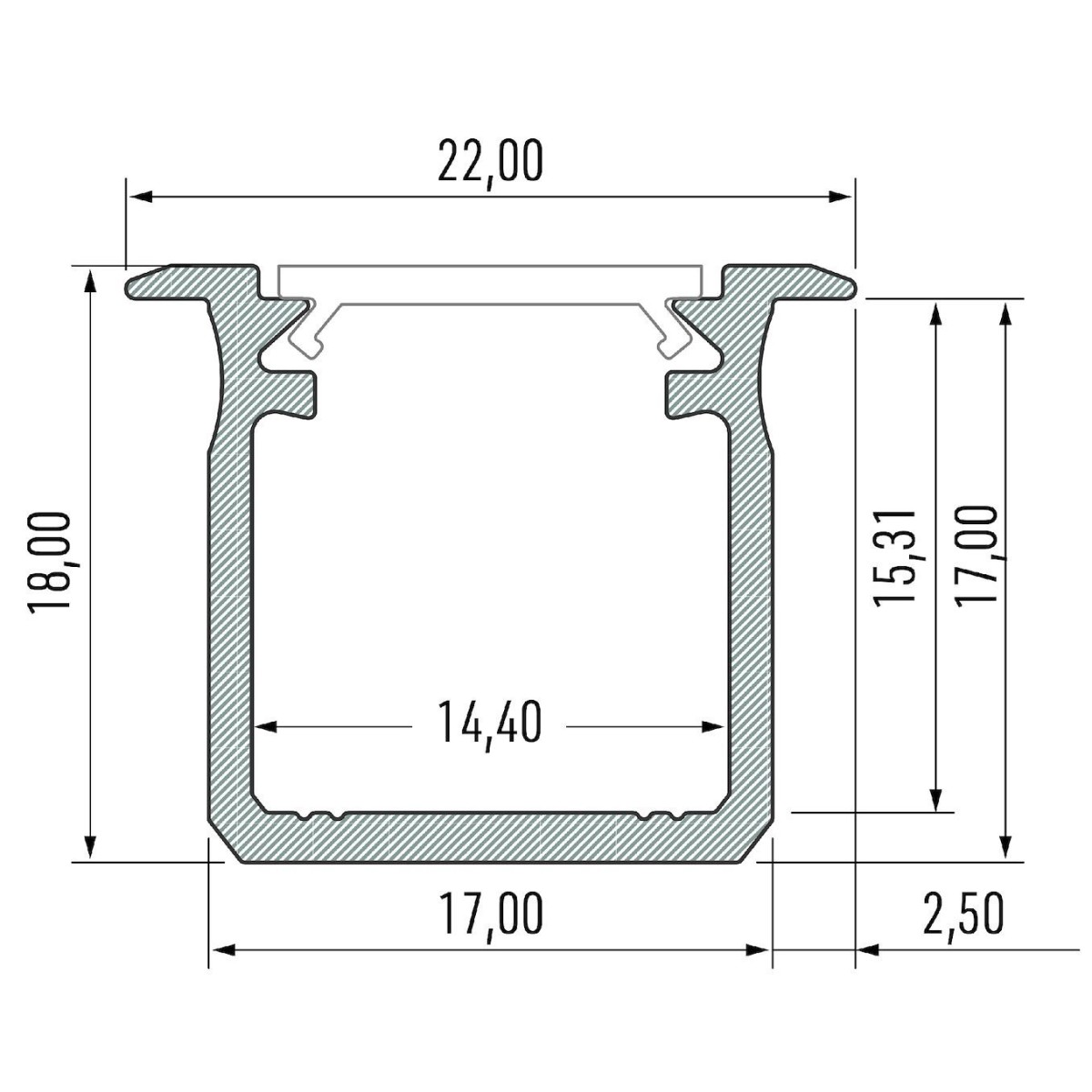 MiLagro EKPR6559 profil LED typ G stylowe lampy sufitowe