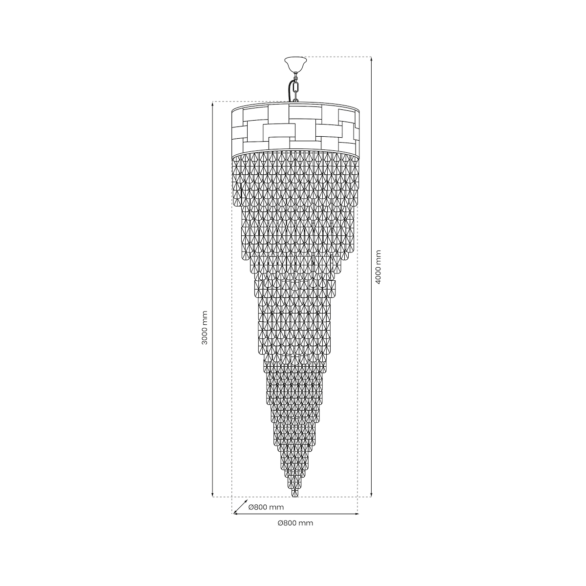 Żyrandol Luxuria 41xE14 300cm nowoczesne oświetlenie