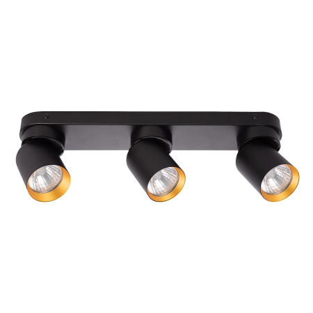 Lampa Andy 3xGU10 czarny złoty niepowtarzalne oświetlenie wnętrza