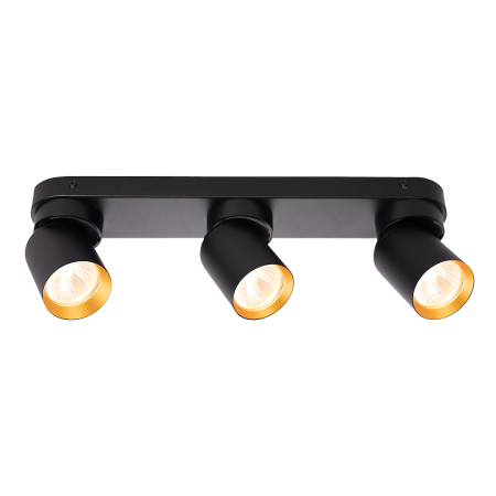 Lampa Andy 3xGU10 czarny złoty niepowtarzalne oświetlenie wnętrza