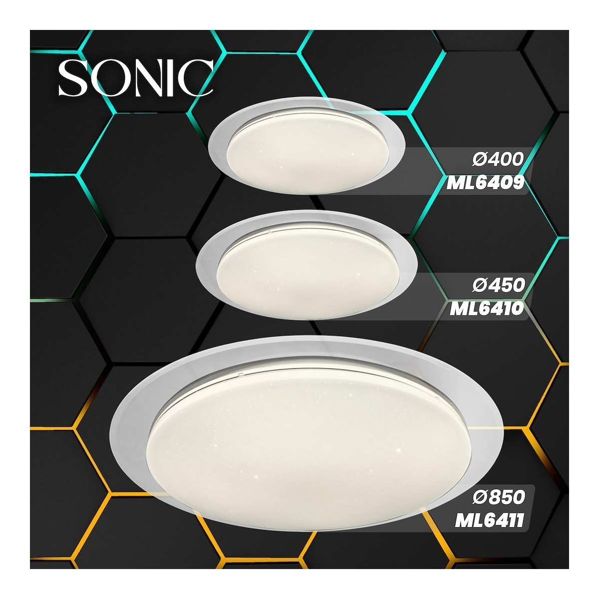Plafon SONIC 35W LED O450 mm ML6410