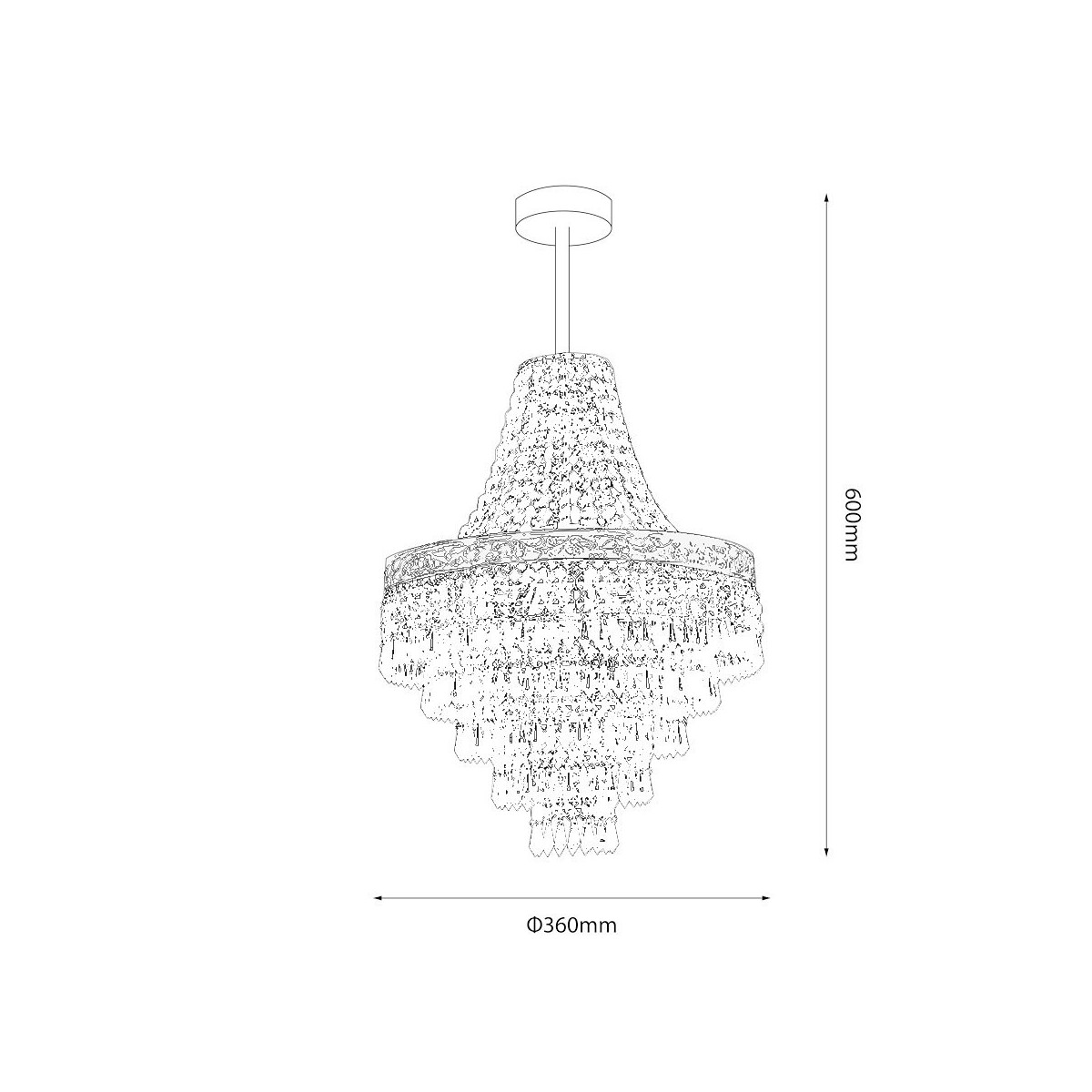 Żyrandol CORAL Black 3xE14