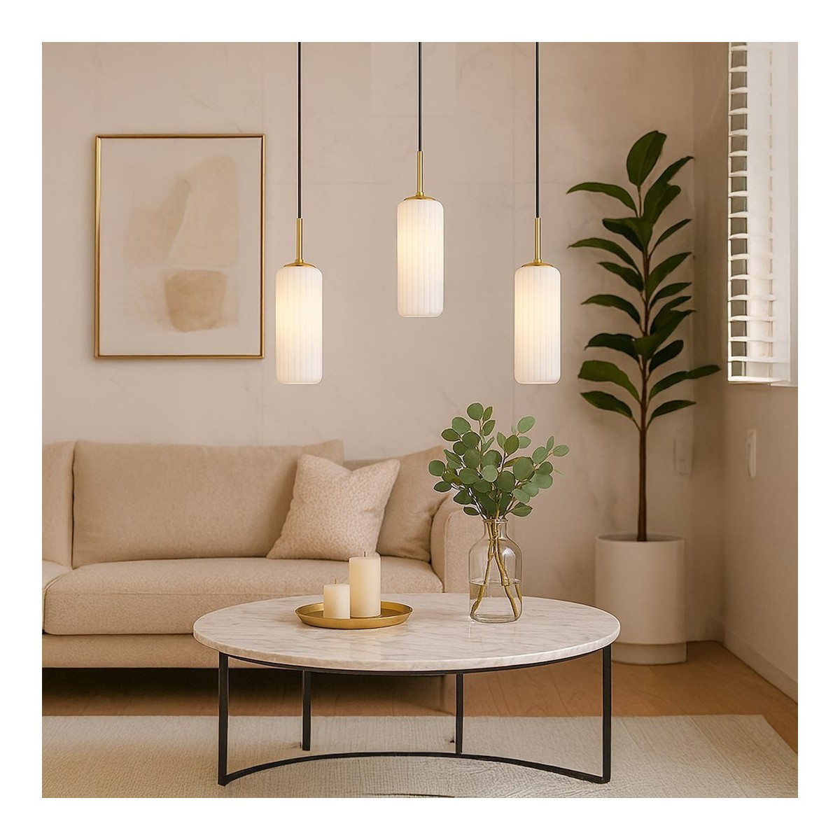 Lampa wisząca Vesta 3xE27 styl skandynawski