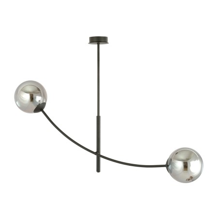 grafitowa LAMPA SUFITOWA  HUNTER 2 BLACK/GRAFIT