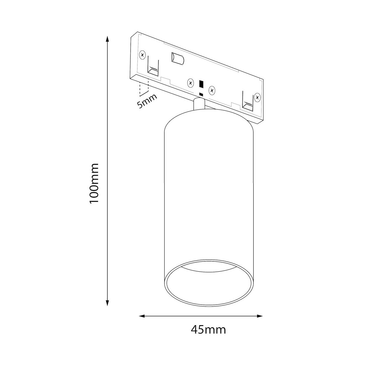 Magnetic Track 5mm 10W CCT 48V