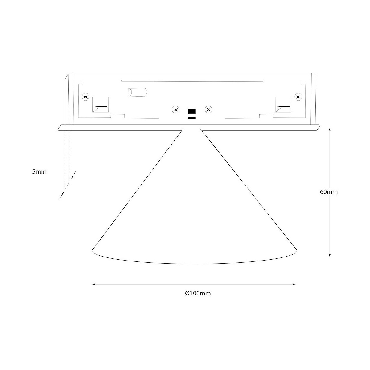 Magnetic Track Cone 5mm 7W CCT 48V