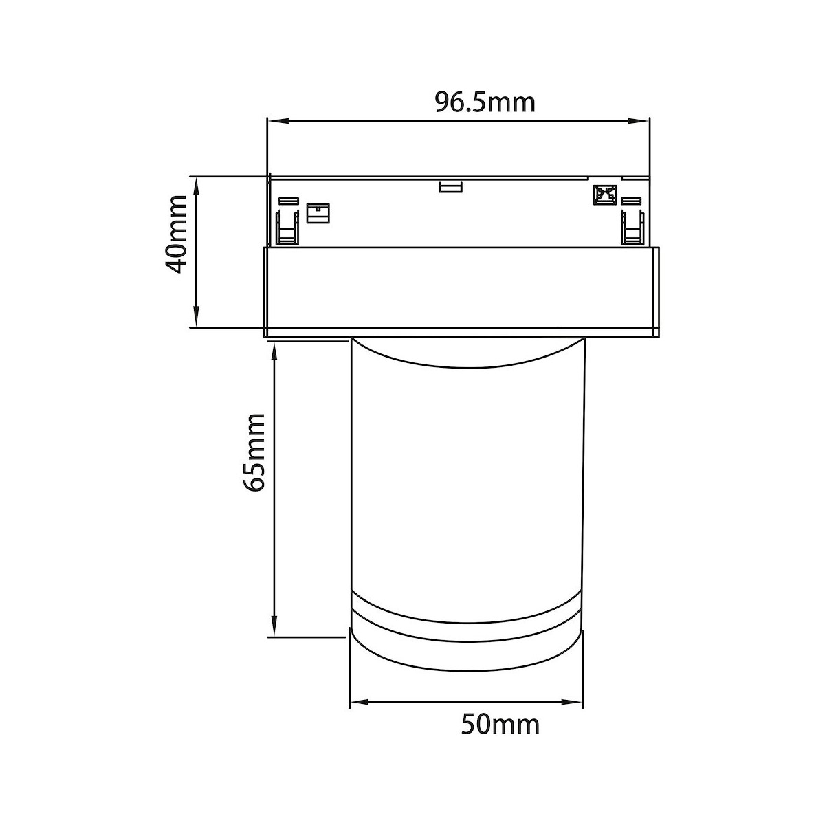 Magnetic Track 10mm Downlight 6W CCT 48V