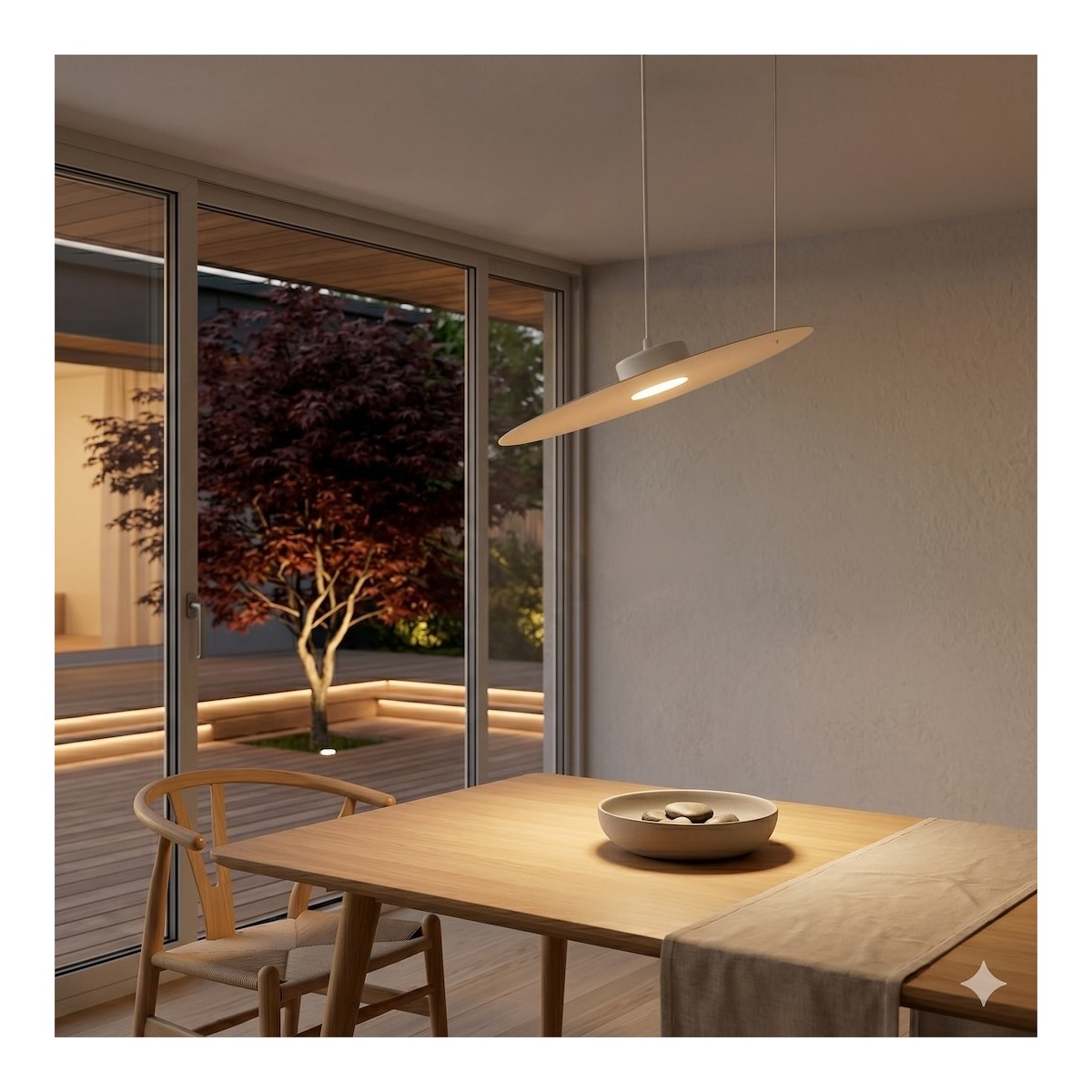 Lampa wisząca PIATTO Biała 1xGX53 fi 450mm
