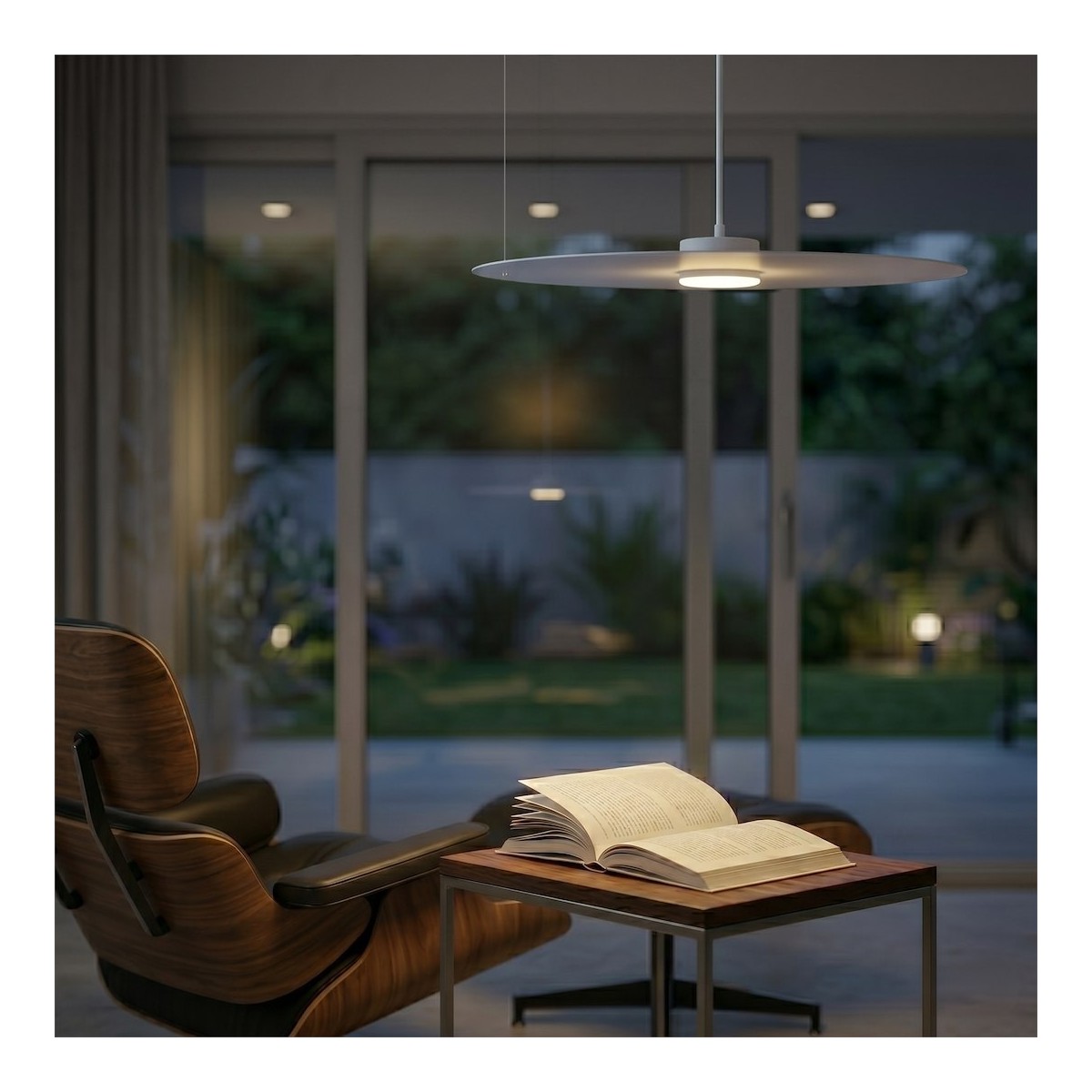 Lampa wisząca PIATTO Biała 1xGX53 fi 550mm