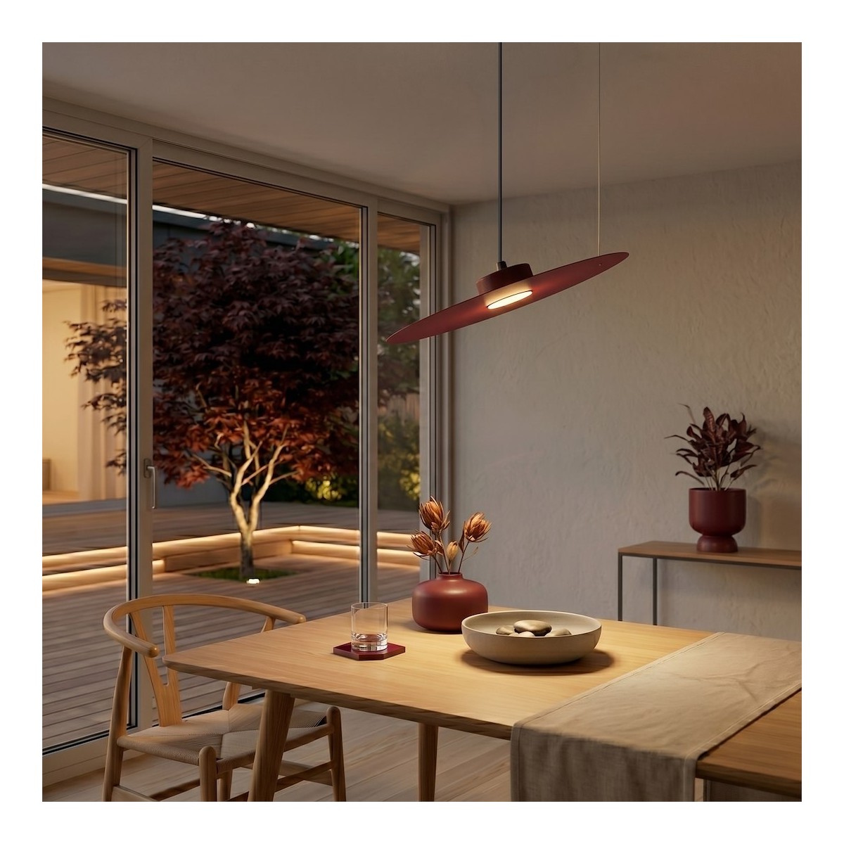 Lampa wisząca PIATTO Burgund 1xGX53 fi 450mm