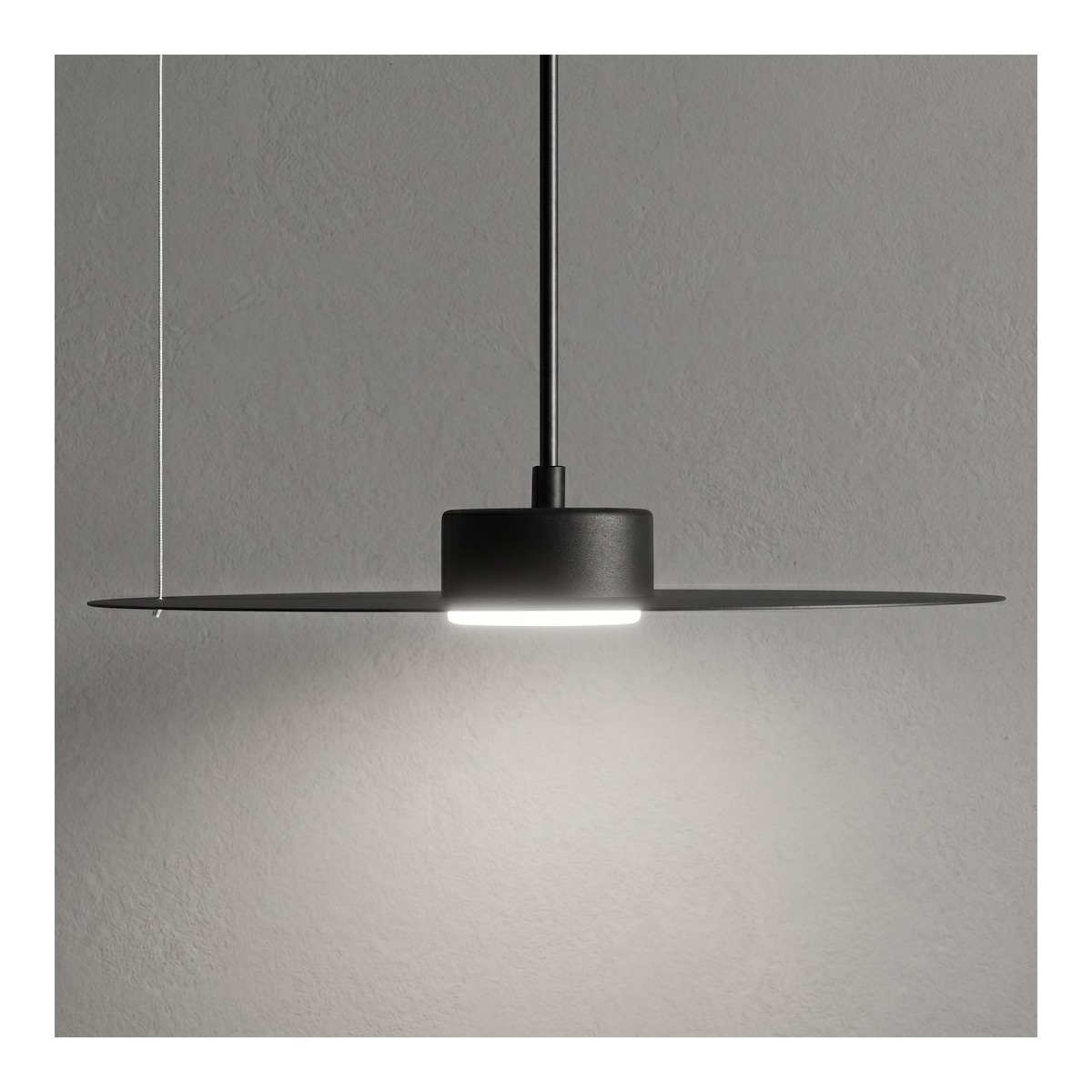 Lampa wisząca PIATTO Czarna 1xGX53 fi 350mm