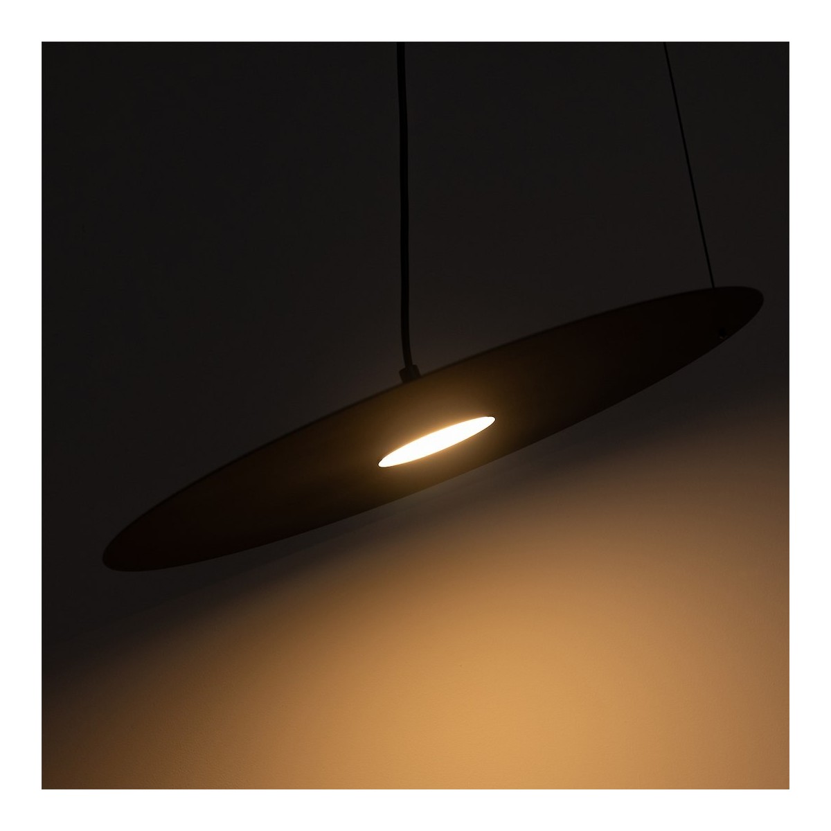Lampa wisząca PIATTO Czarna 1xGX53 fi 450mm