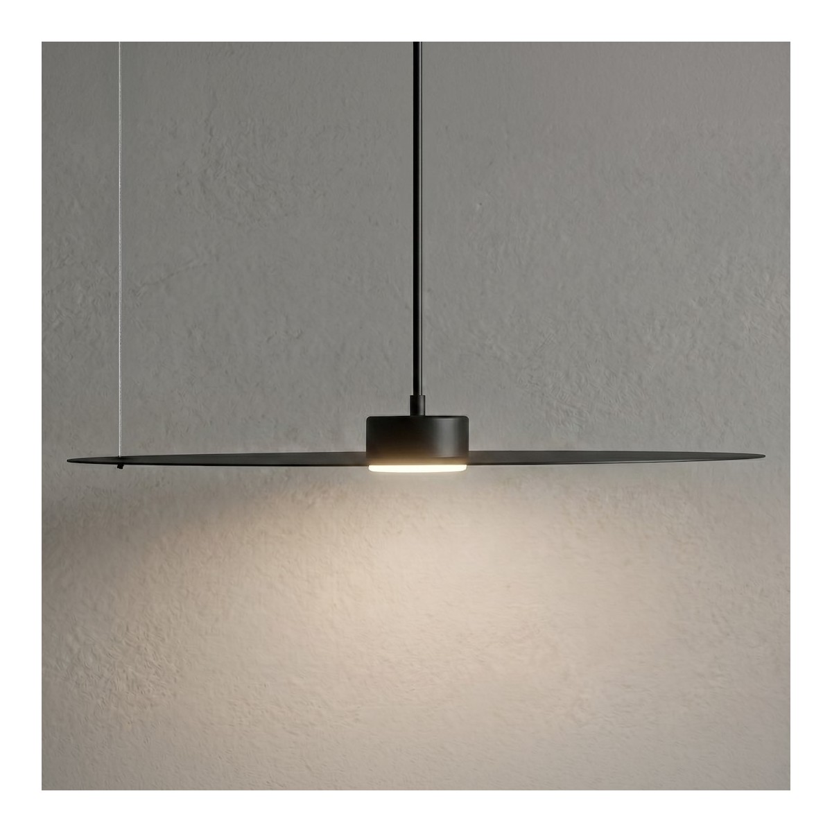 Lampa wisząca PIATTO Czarna 1xGX53 fi 550mm