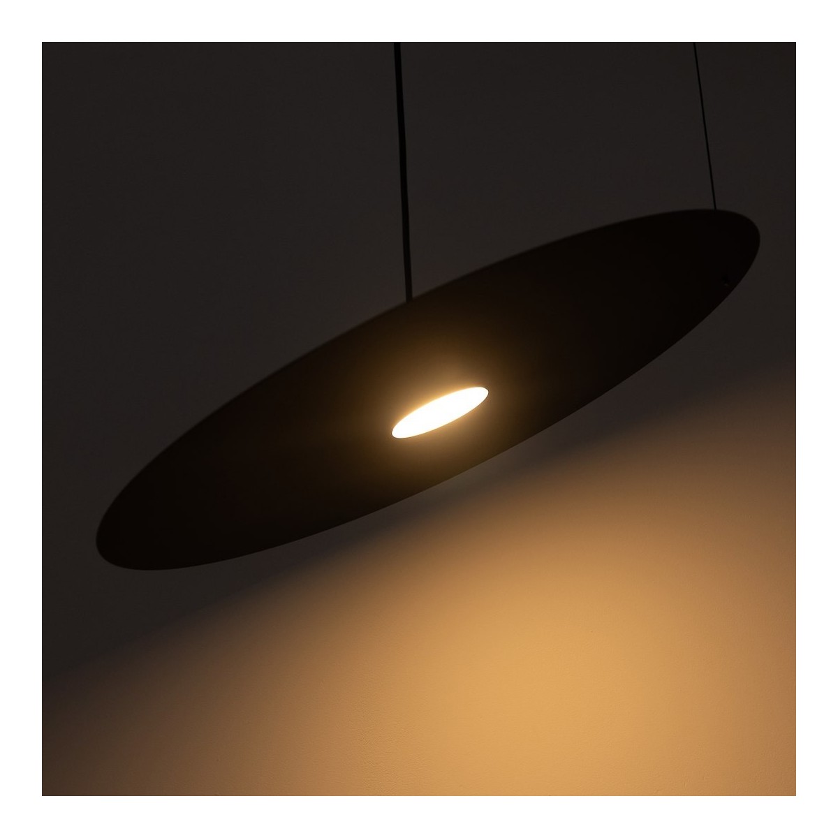 Lampa wisząca PIATTO Czarna 1xGX53 fi 550mm
