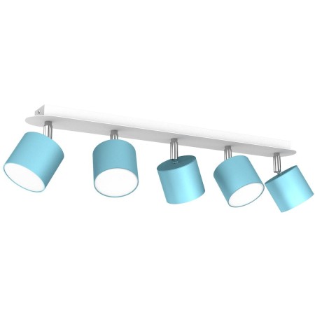 Lampa sufitowa Dixie 5xGX53 Niebieski-Biały