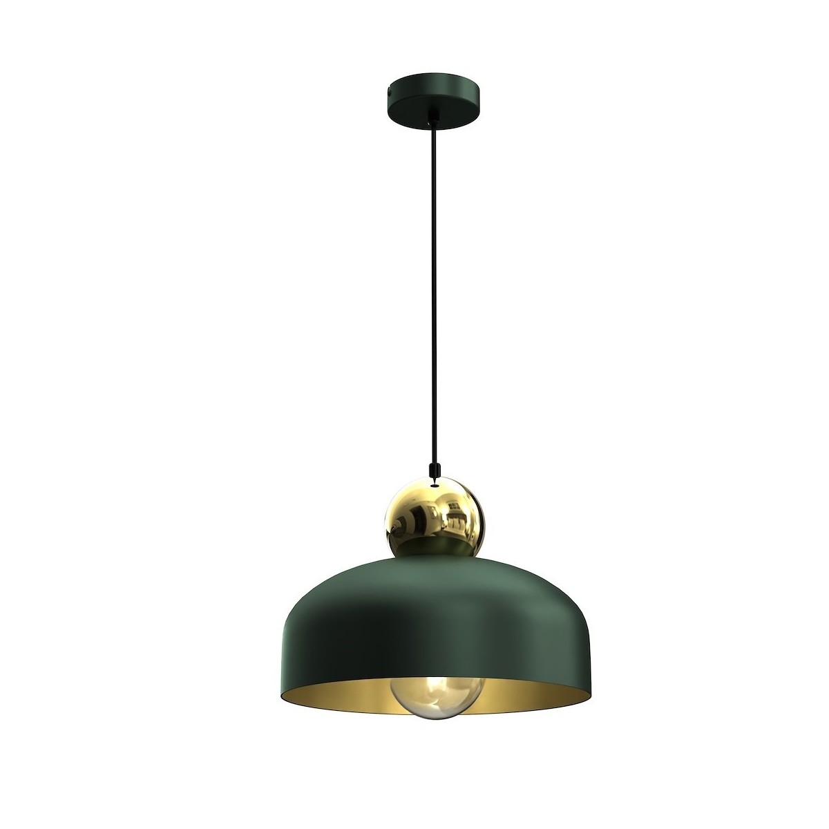 Lampa Wisząca HARALD GOLD-GREEN 1xE27