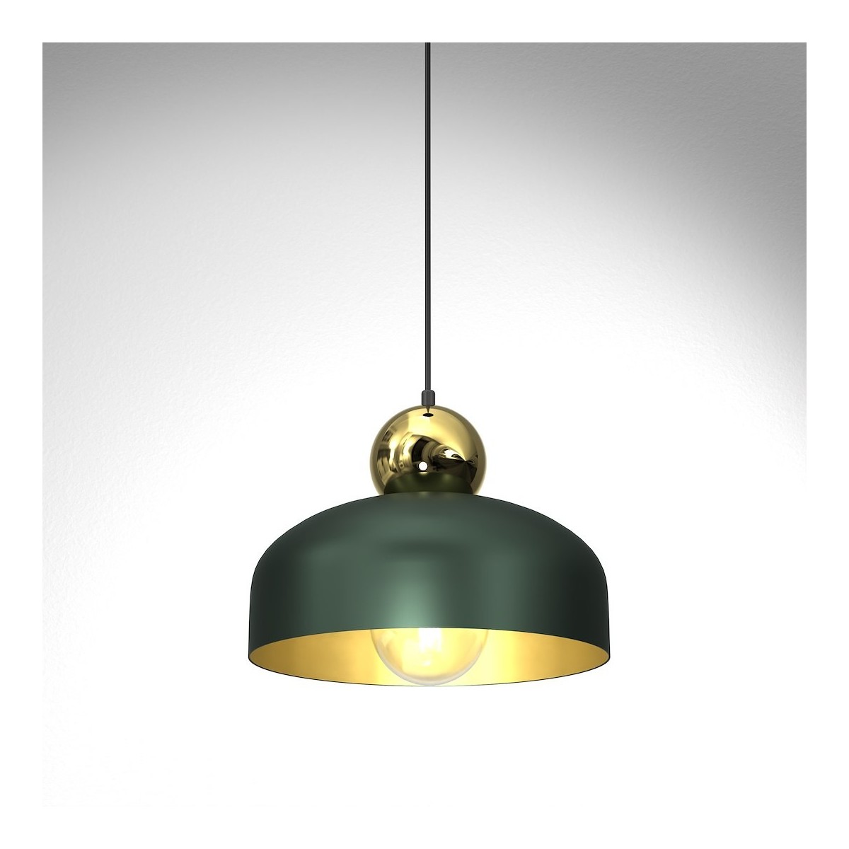 Lampa Wisząca HARALD GOLD-GREEN 1xE27