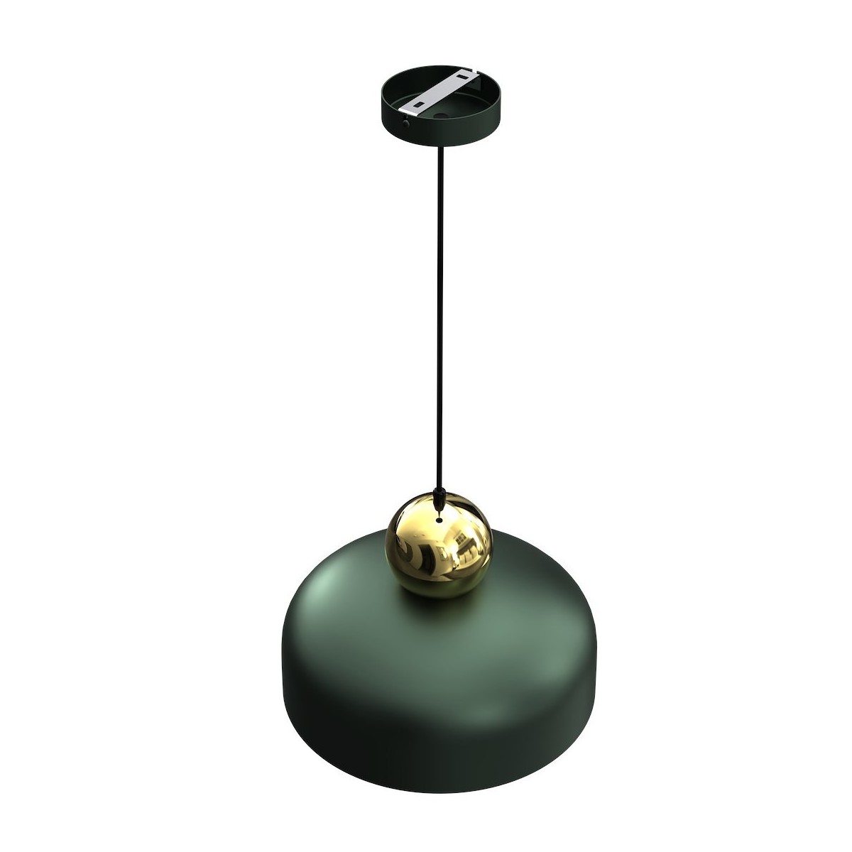 Lampa Wisząca HARALD GOLD-GREEN 1xE27