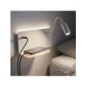 Lampa nocna z półką Shelf Led 4W+5W+2W prawa Biały