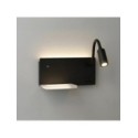Lampa nocna z półką Shelf Led 4W+5W+2W prawa Czarny