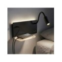 Lampa nocna z półką Shelf Led 4W+5W+2W prawa Czarny