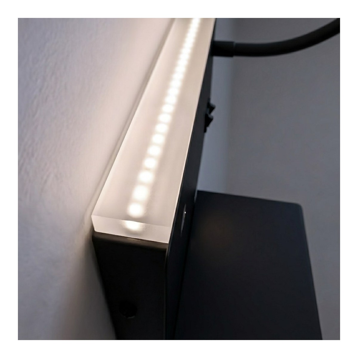 Lampa nocna z półką Shelf Led 4W+5W+2W prawa Czarny