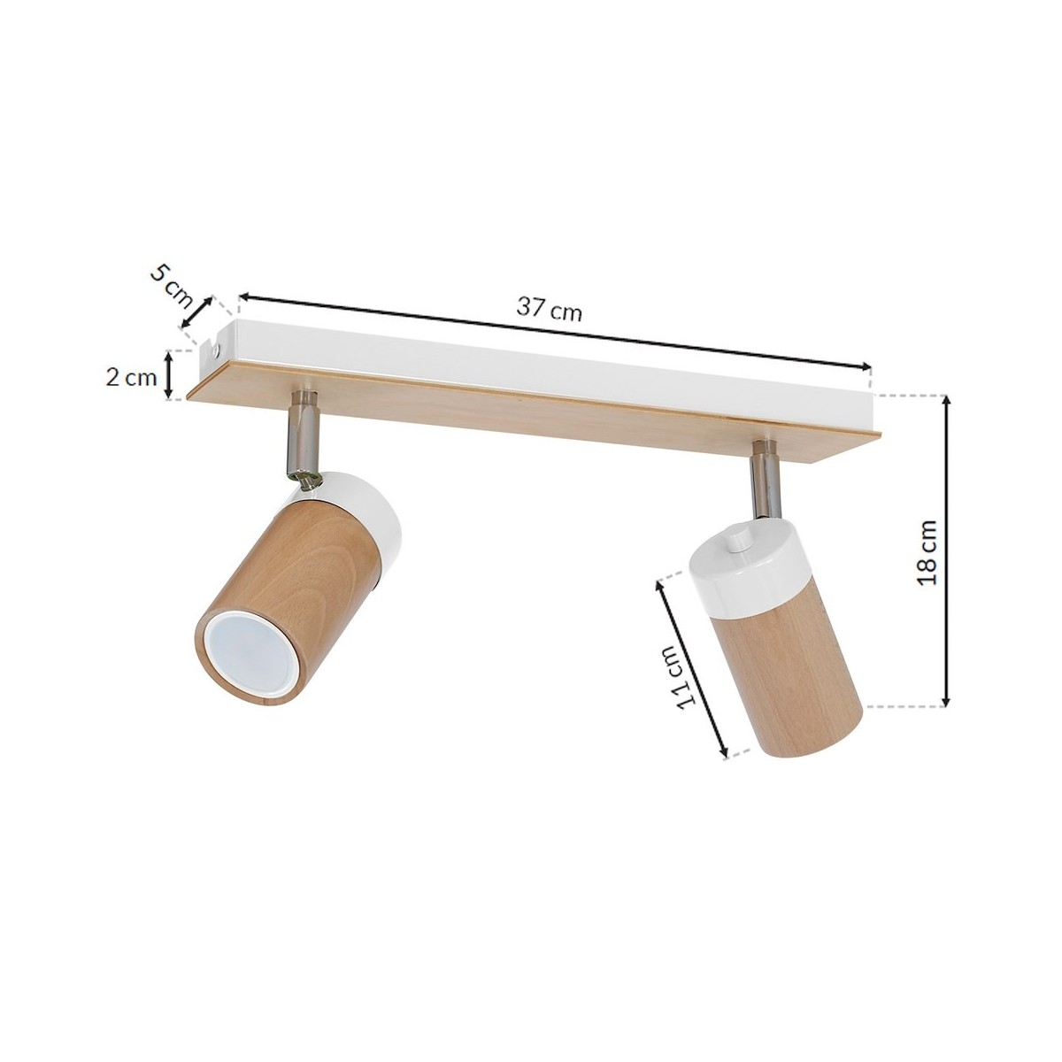 Lampa sufitowa Baron 2xGU10 Biały