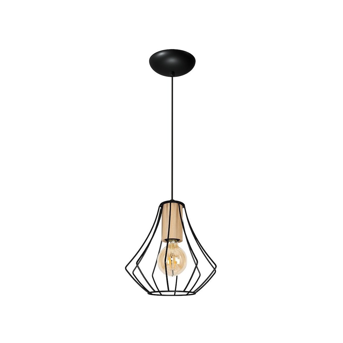 Lampa wisząca WILL BLACK 1XE27