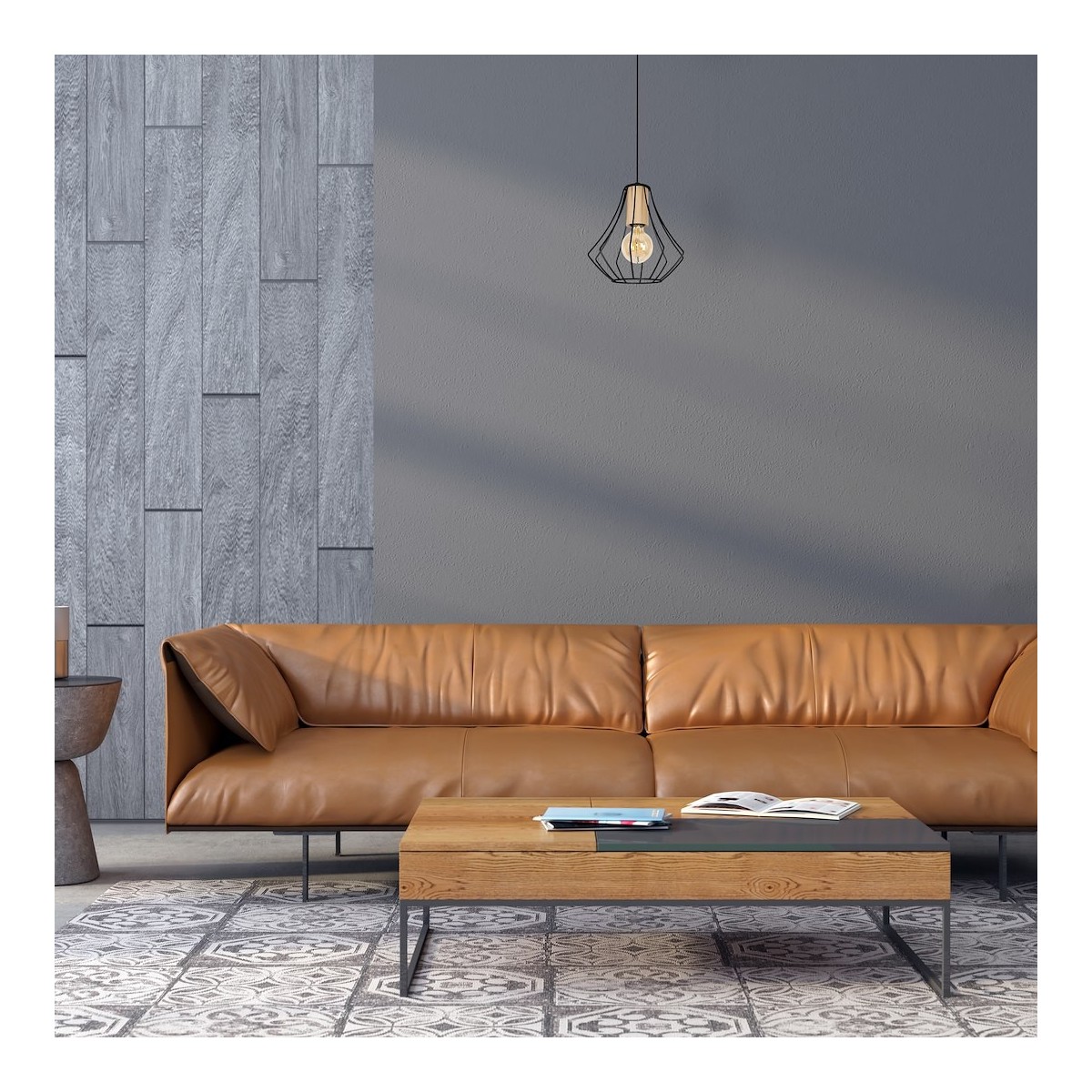 Lampa wisząca WILL BLACK 1XE27