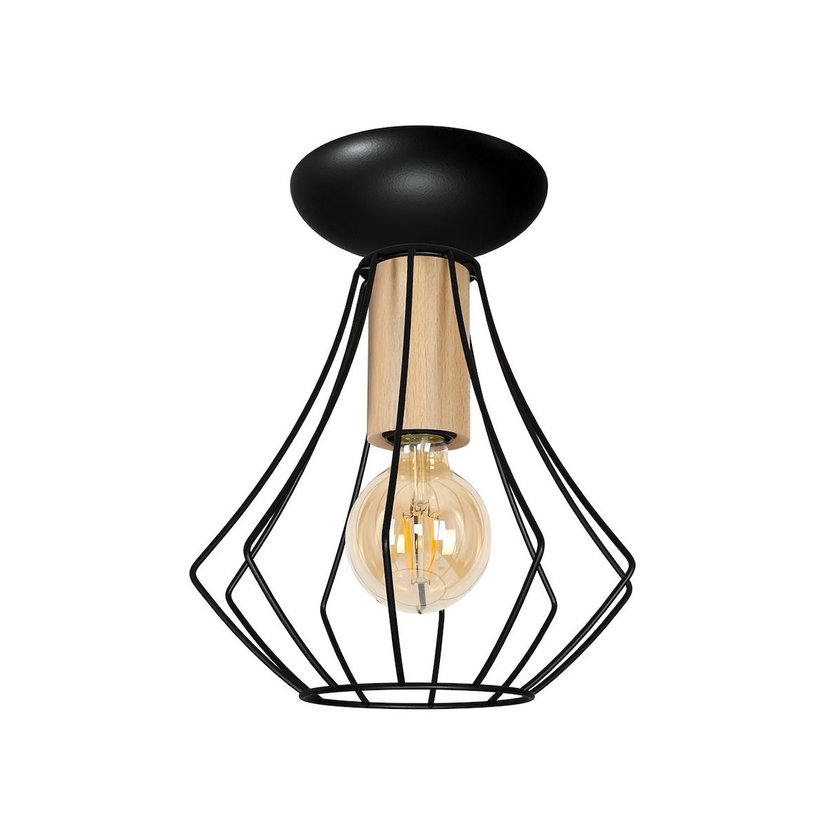 Lampa sufitowa WILL BLACK 1xE27